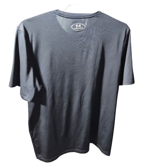 Under Armour Mens HeatGear T-Shirt With HT Logo Medium Loose Fit Black & Yellow - Picture 4 of 4